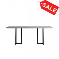 Manhattan Comfort 1022552 Celine 86.22 Dining Table with Seating Capacity for 8 in Off White